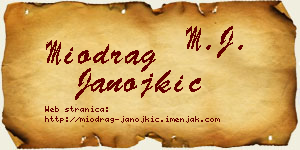 Miodrag Janojkić vizit kartica